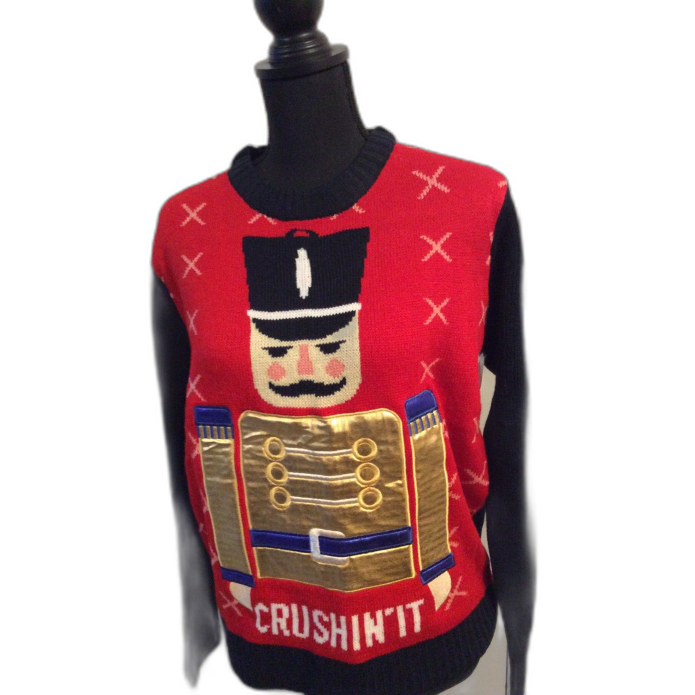 New NWT Ugly Christmas Sweater Soldier Nutcracker Small S